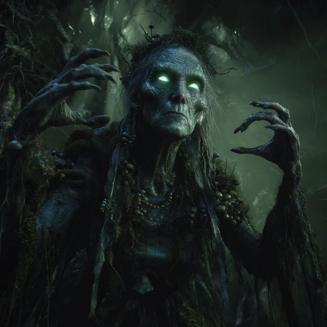 Baba Yaga: Photorealistic Slavic Crone Fantasy Art