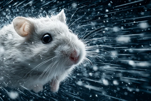 Hamster in Space: Adorable Creature Flying