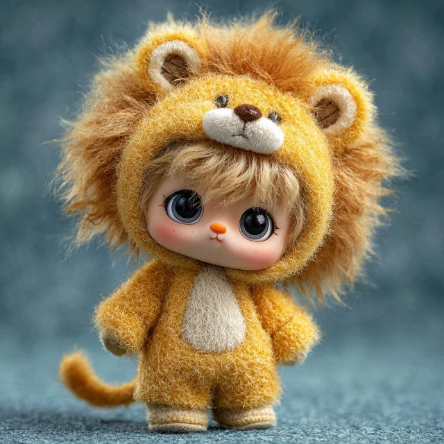 Cute Lion Doll Character Design