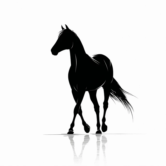 Minimalist Horse Silhouette Art