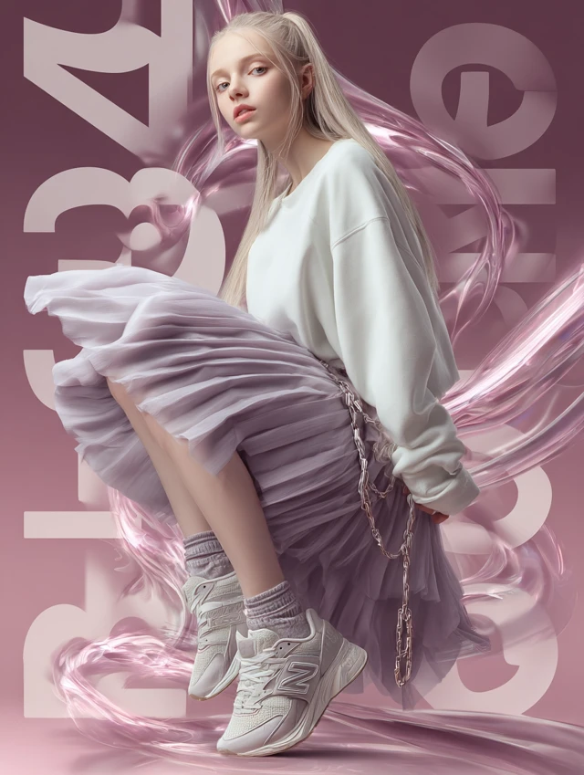 New Balance Fashion Advertisement with Albino Model