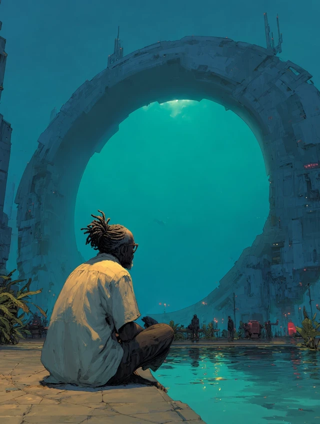 Myst Style Explorer in a Cyan World