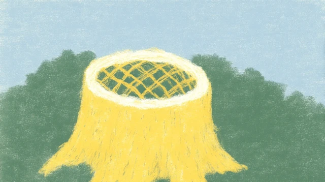 Minimalist Tree Hollow Illustration