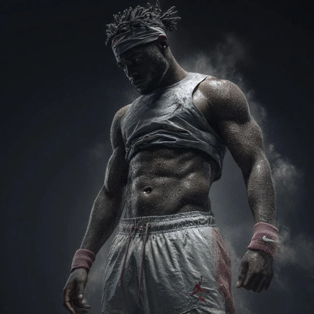 Athletic Brand Advertisement Realistic Runner