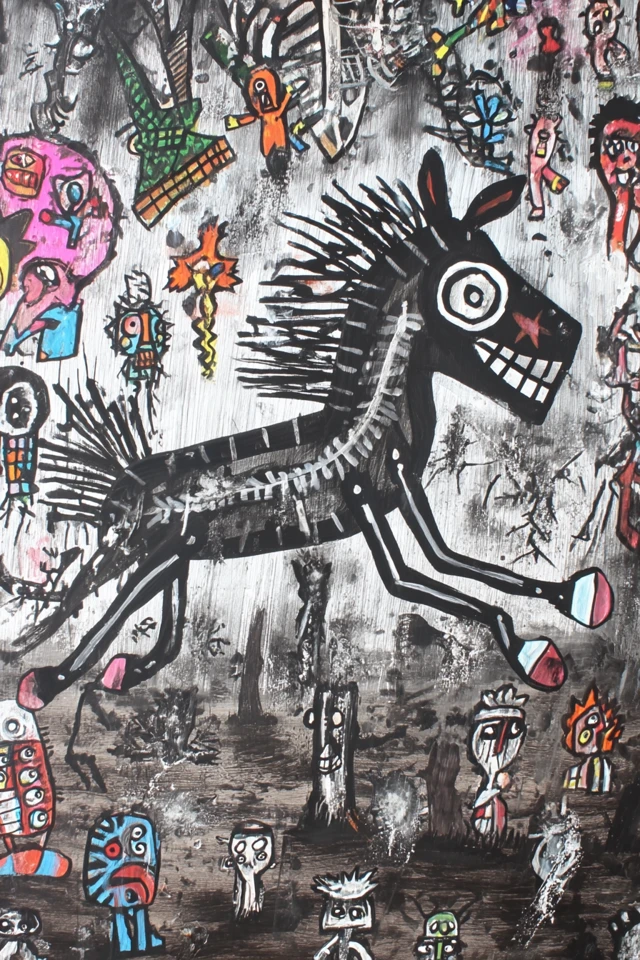 Outsider Art Horse on Battlefield
