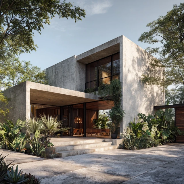 Modern Duplex Home Design Architectural Render