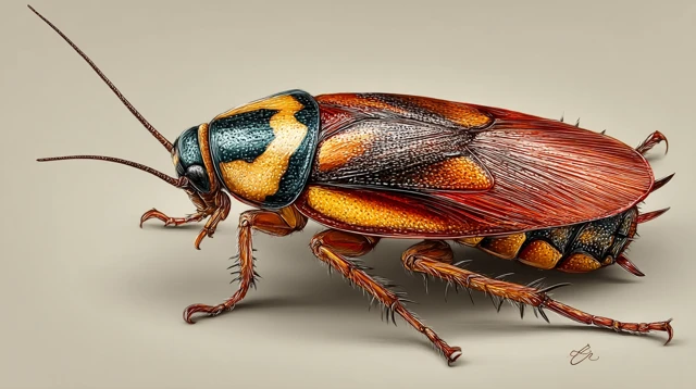 Cockroach Illustration for Pest Control Services