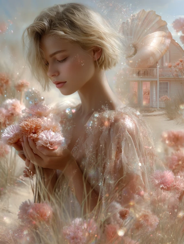 Dreamy Woman in Fairytale World