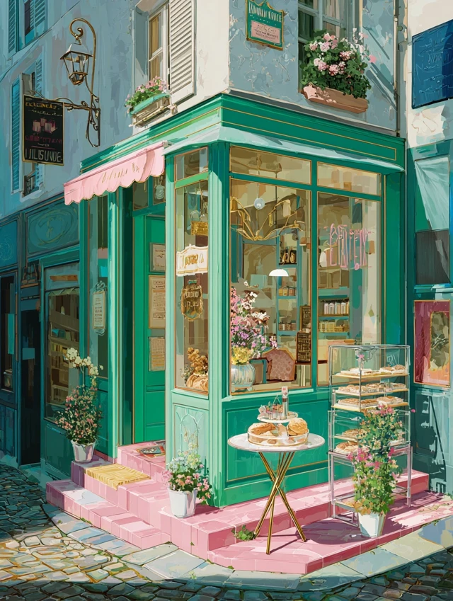 Paris Bakery Alley Daytime Sunshine