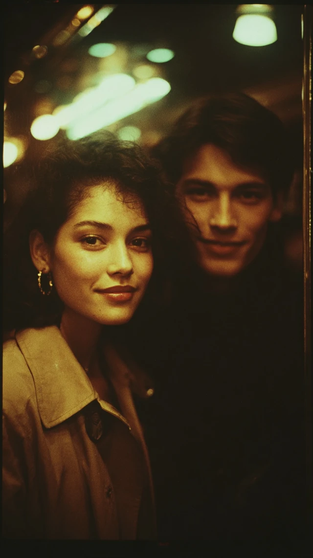 1980s Toronto Night Couple Portrait Vintage Film