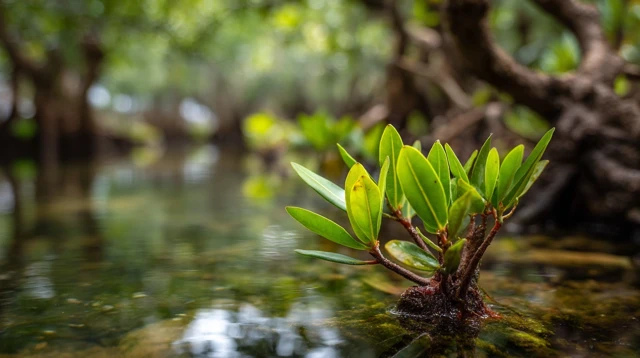 Mangrove Plant in Lagoon Sri Lanka Nature Photography