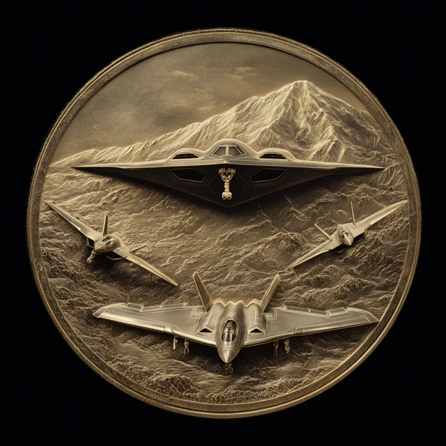 B2 Spirit Raptor Gold Coin Collectible