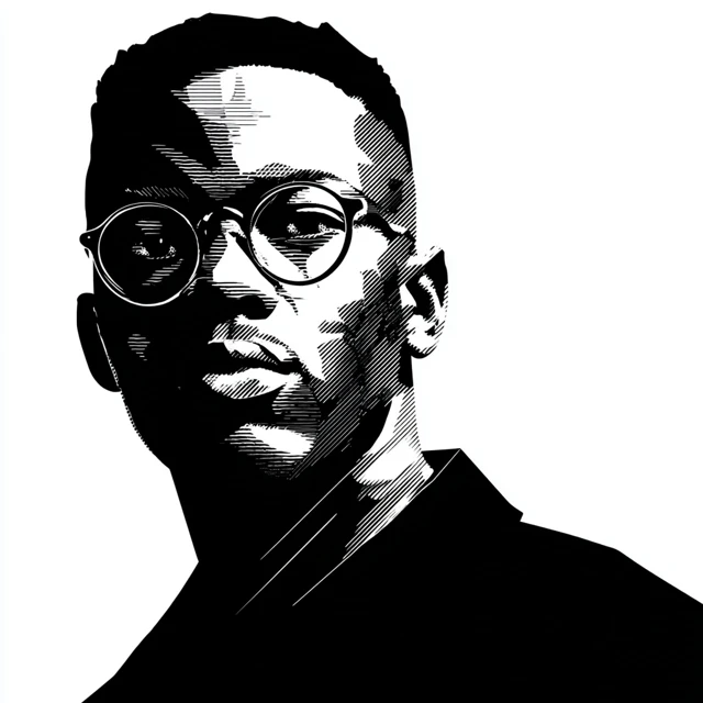 Black Engineering Student Bauhaus Portrait
