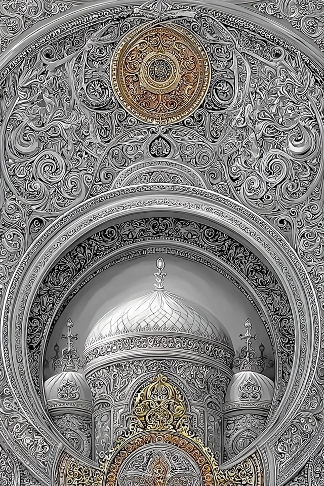 Gray Scale Mandala 3D Art