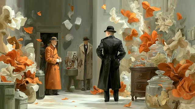 Surreal Hat Inspectors Conference Whimsical Action