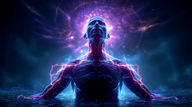 Futuristic Consciousness Neon Energy and Space