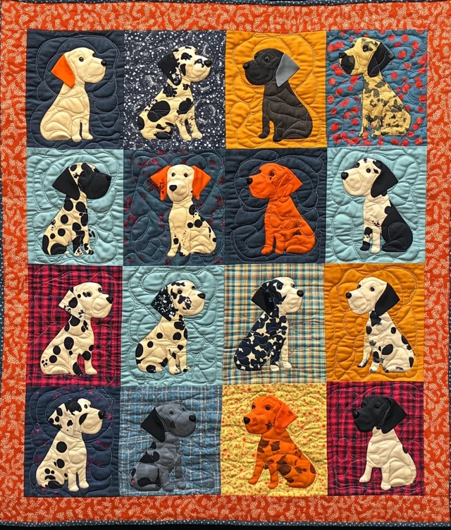 Dalmatian Patchwork Quilt