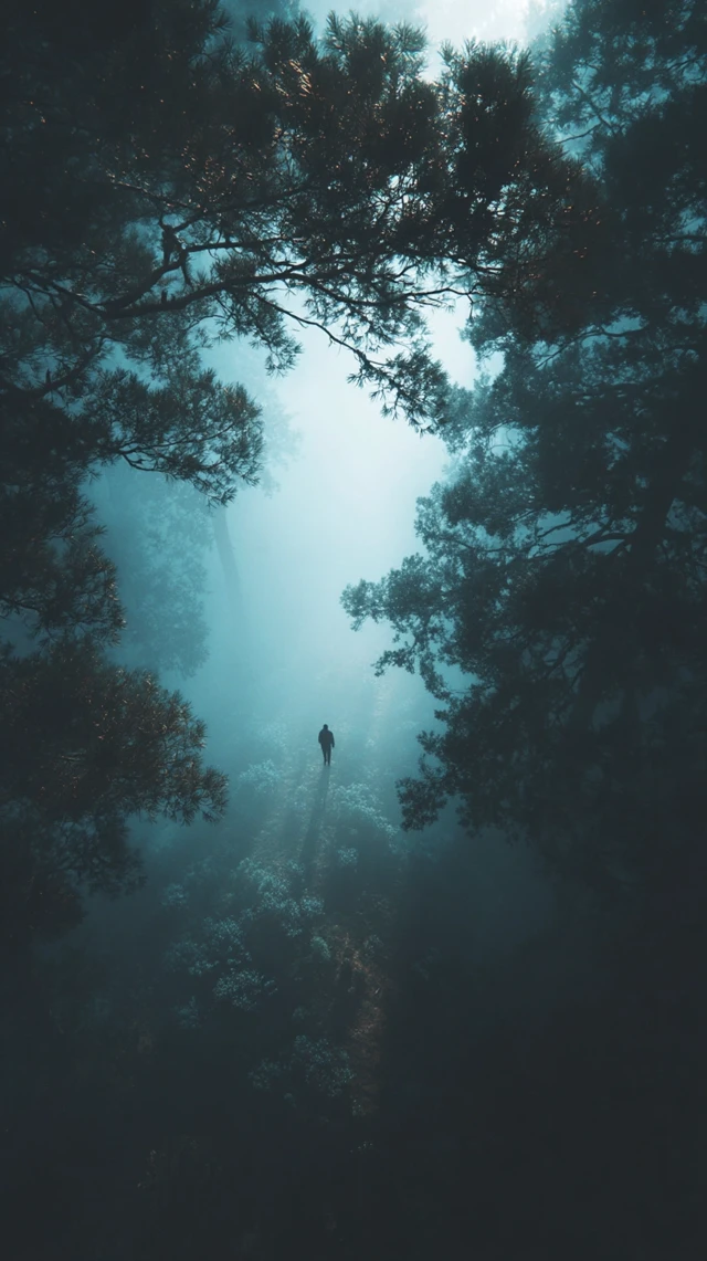 Mystical Forest Before Dawn Introspective Atmosphere