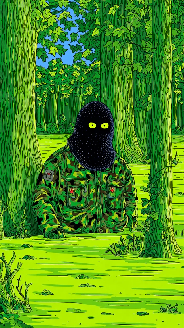 BAPE Ninja Swamp Illustration Art