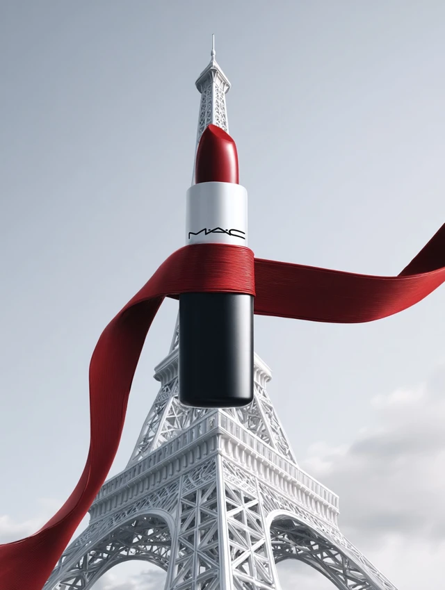 MAC Lipstick Advertisement Eiffel Tower Modern Art