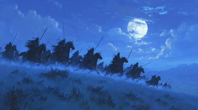 Riders of Rohan Galloping through Middle Earth