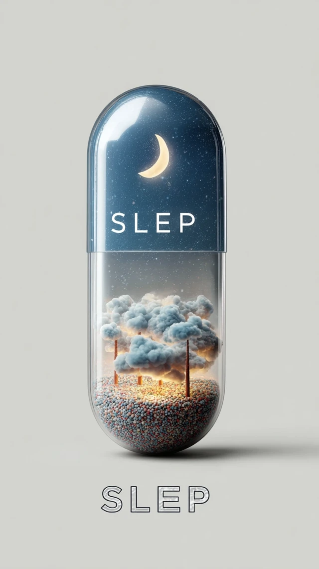 Sleep Capsule Dreamlike Illustration