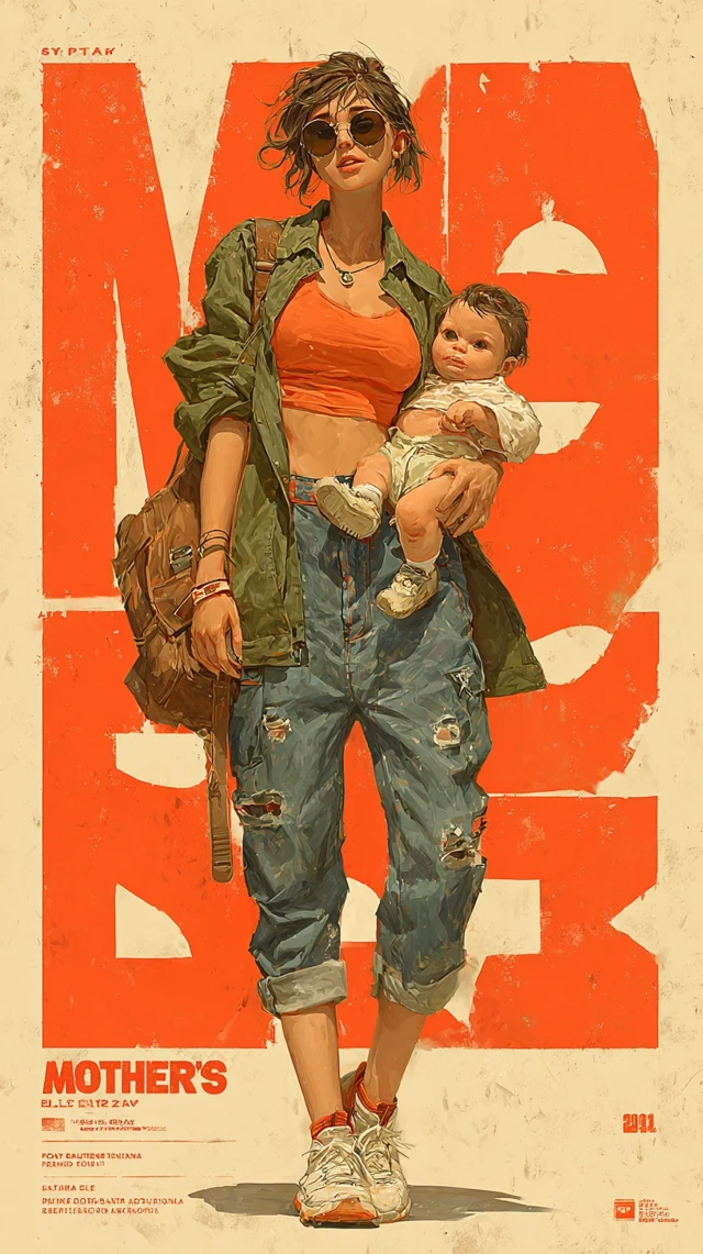 Mothers Day Fashion Art Illustration