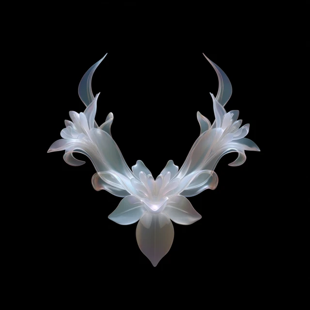Floral Necklace 3D Printed Jewelry Design