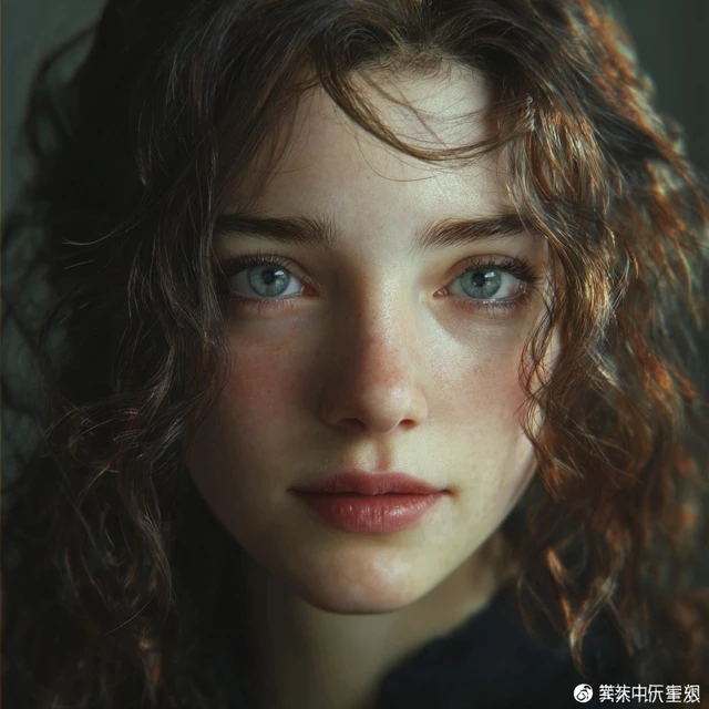 Beautiful Face Portrait Smiling Woman