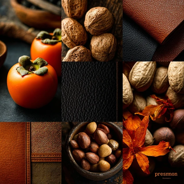 Leather Goods Poster Persimmons and Peanuts