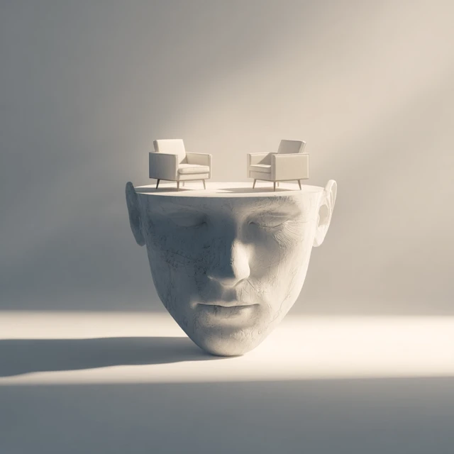 Surreal Image Therapy Armchairs Inside Head Concept