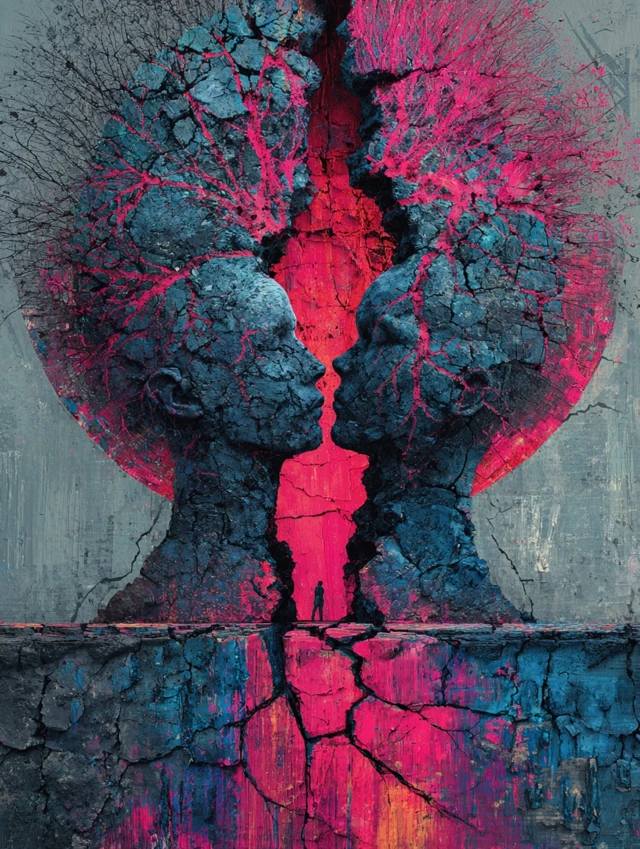 Splitting Hands Abstract Art