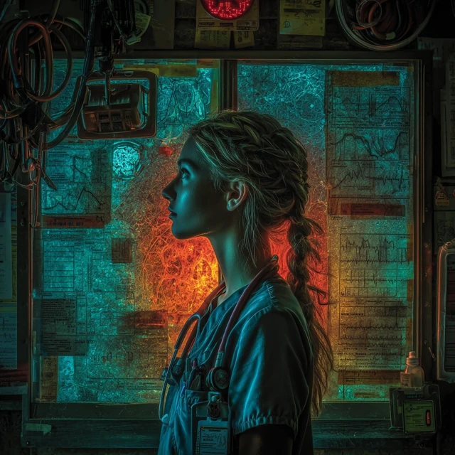 Cyberpunk Medic Intense Hospital Scene