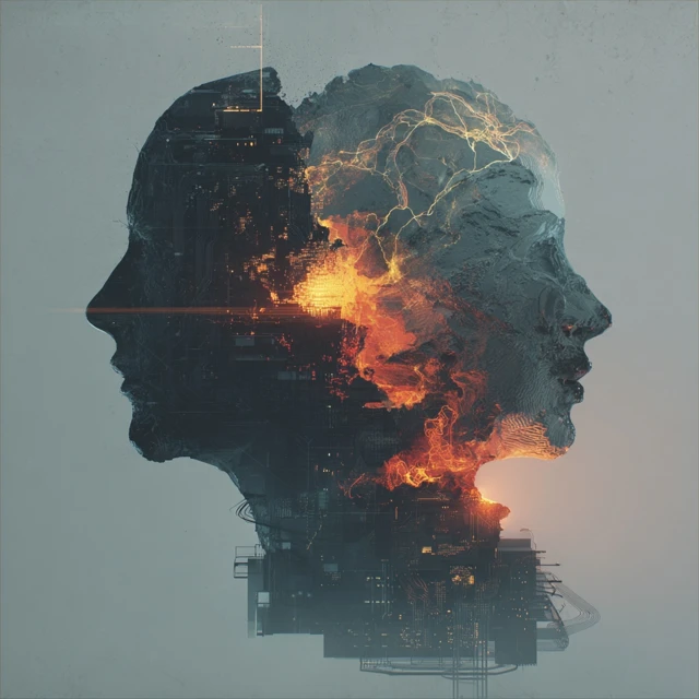 Surreal Machine Head Dualism Art