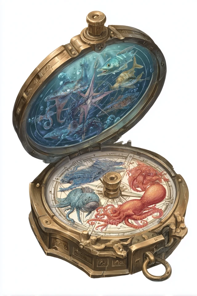 Magical Wayfinders Compass Dungeons and Dragons Art