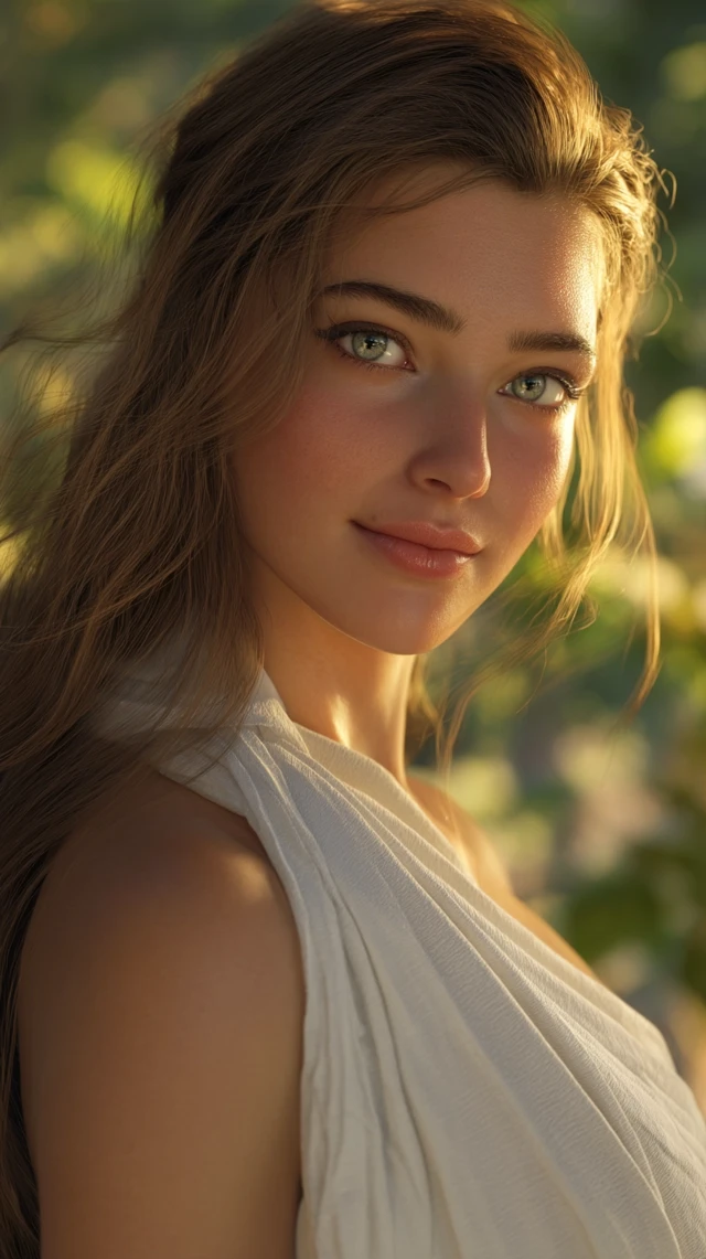 Eve in the Garden of Eden Ultra Realistic Portrait