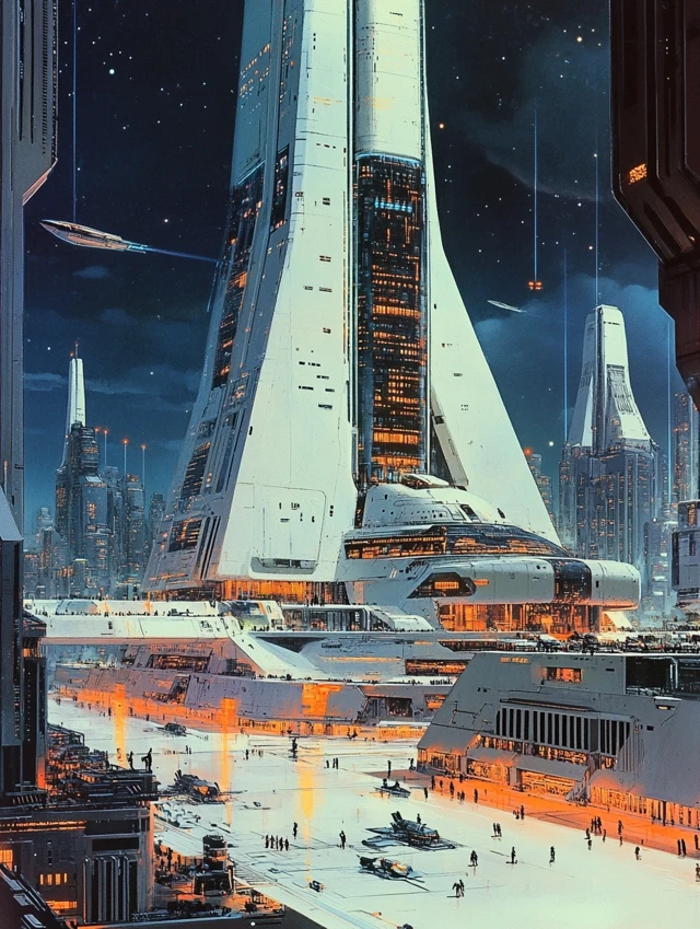 Futuristic Soviet Architecture Syd Mead Style
