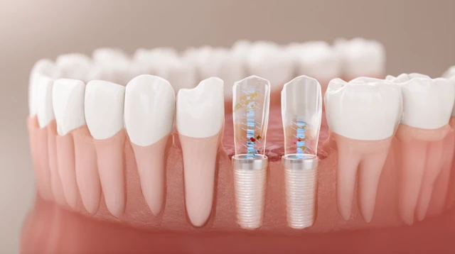 Dental Implant CrossSection Korean Patient Biomechanical Stress
