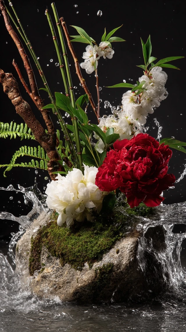 Floral Photography: Dramatic Arrangement with Water