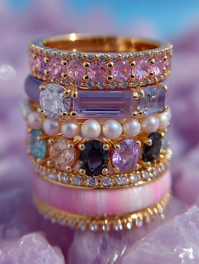 Luxury Rings Diamonds Pearls Gemstones Jewelry