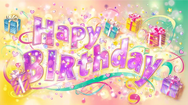 Happy Birthday Design Sparkles Rainbow Gifts