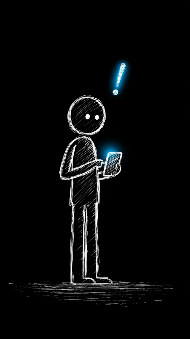 Cartoon Figure Smartphone Monochrome Drawing