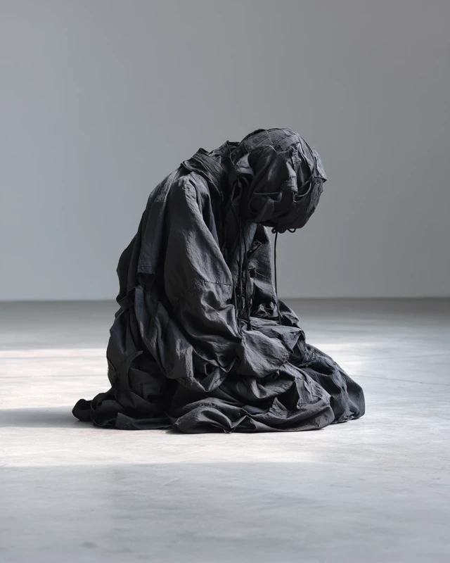 Mourning Garment Fashion Photography Concept