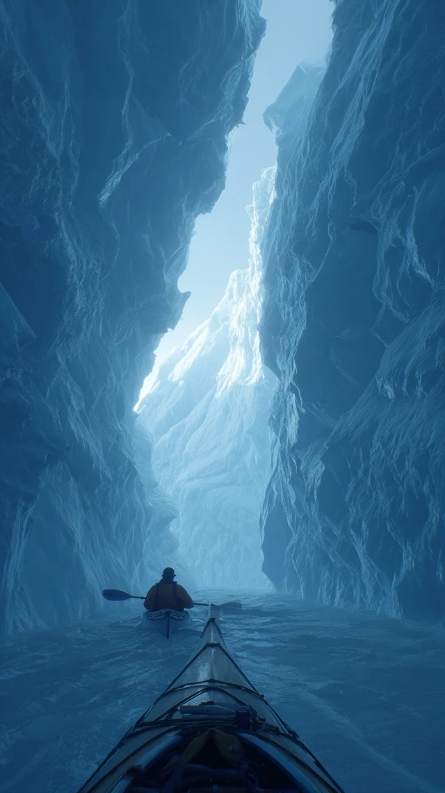 Icy Canyon Glacier Paddle Claustrophobic Ominous