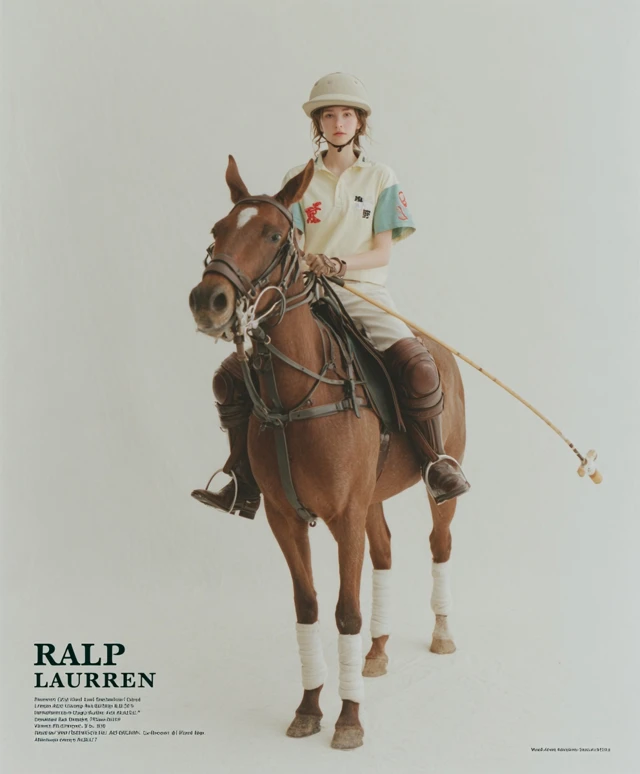 RALP LAUREN Fashion Editorial Polo Horse Model