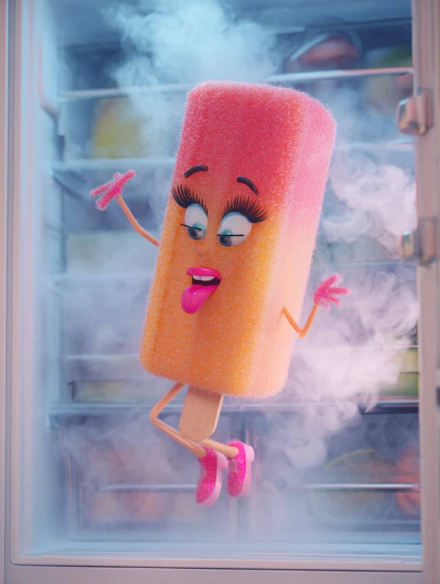 Joyful Popsicle Character 3D Animation