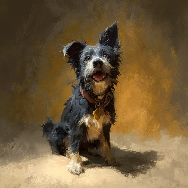 Dapper Dog Portrait A Gentleman in Formal Attire
