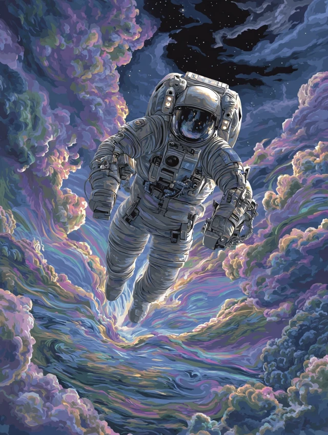 Astronaut in Space Fantasy Art
