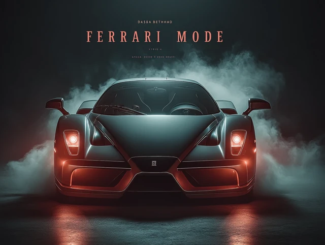 Ferrari Mode - Dasha Beathova - Hypercar Art