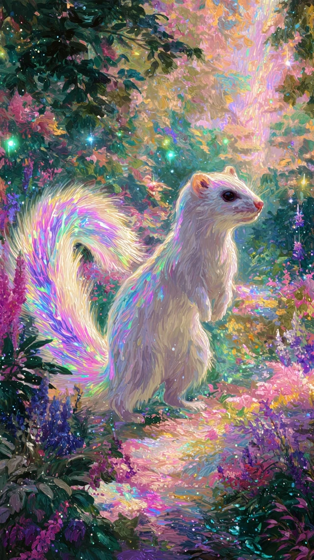 Enchanted Skunk in a Dreamy Forest